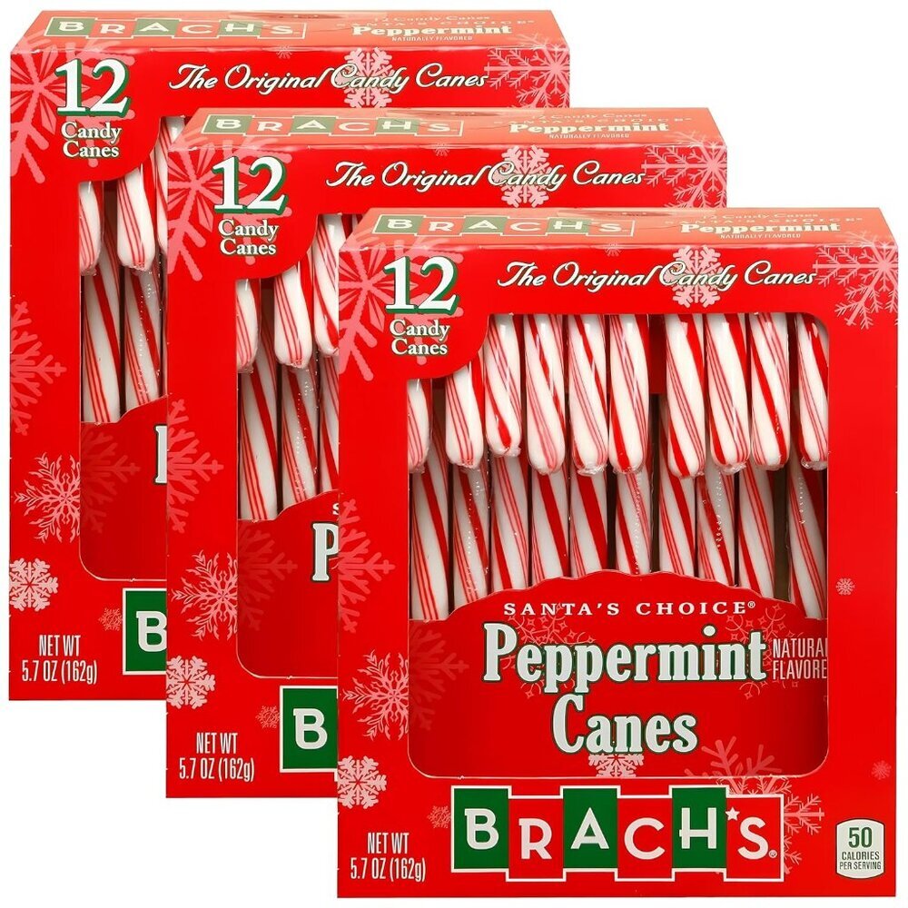 12 Peppermint Candy Canes, 12 Count Pack of 3